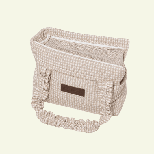 Cabas | Sac de transport pour chien & chat vichy beige, normé transports - Jean-Poil -