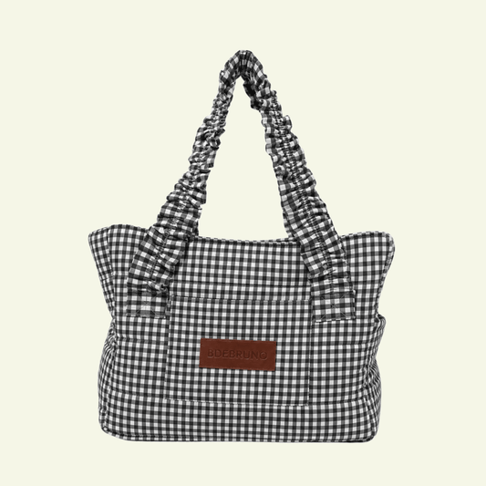 Cabas | Sac de transport pour chien & chat vichy, normé transports - Jean-Poil - Noir