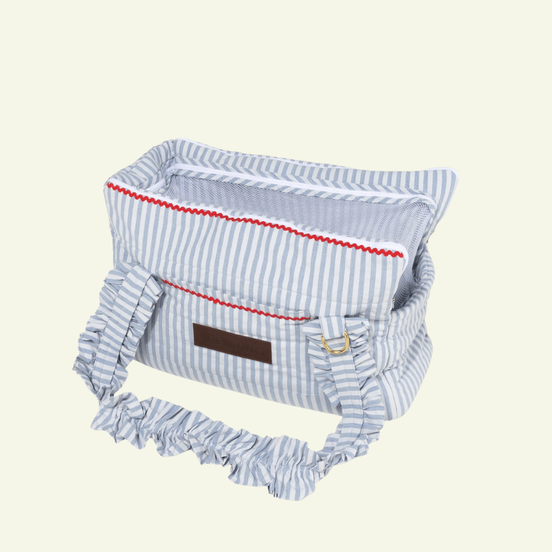 Cascais | Sac de transport pour chien & chat rayé, normé transports - Jean-Poil -