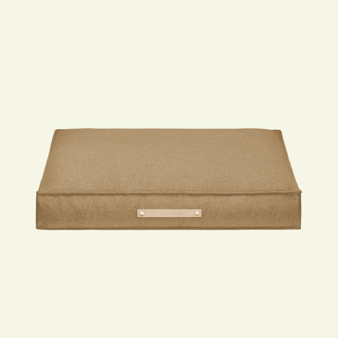 Movik | Matelas orthopédique pour chien - Jean - Poil - Biscuit