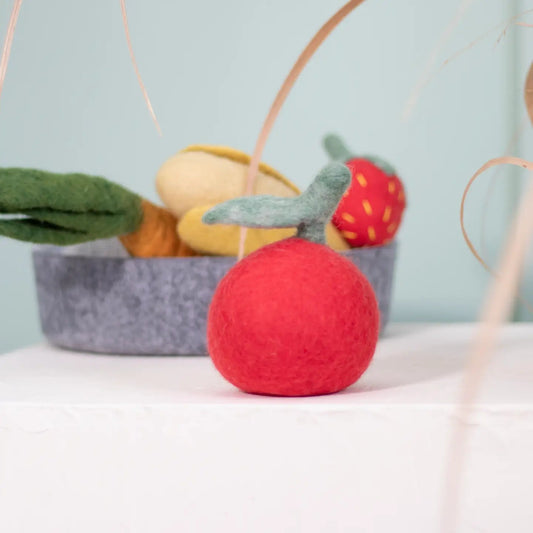 Pomme | Jouet en feutre de laine naturel - Jean - Poil -
