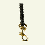 Touch | Laisse pour chien en corde et cuir – Finition laiton ou acier (9 coloris) - Jean - Poil - Marron