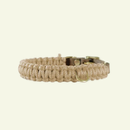 Touch | Collier pour chien en corde et cuir – Finition laiton ou acier (9 coloris) - Jean - Poil - Beige