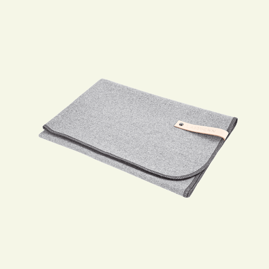 Asnen | Couverture en laine naturelle chaude et élégante pour chien - Jean - Poil - Gris