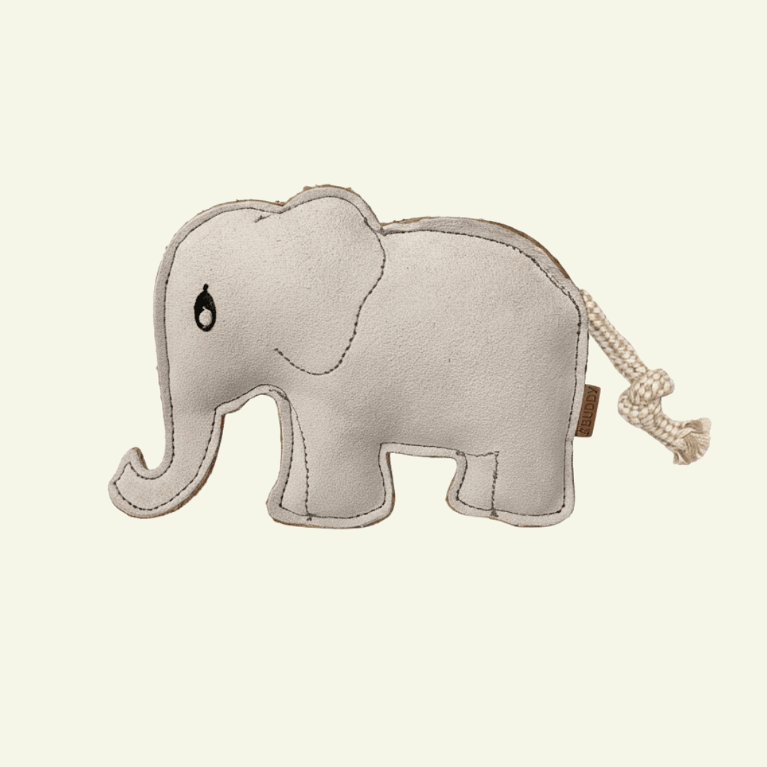 Babar | Jouet pour chien en chutes de cuir et fibre de coco. - Jean - Poil - 