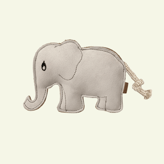 Babar | Jouet pour chien en chutes de cuir et fibre de coco. - Jean - Poil - 