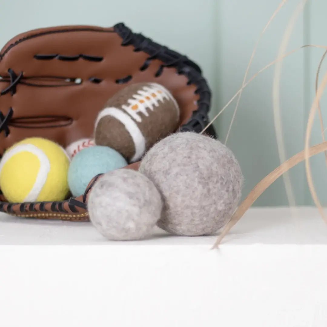 Ball | Jouet en feutre de laine naturelle - Jean - Poil - XS
