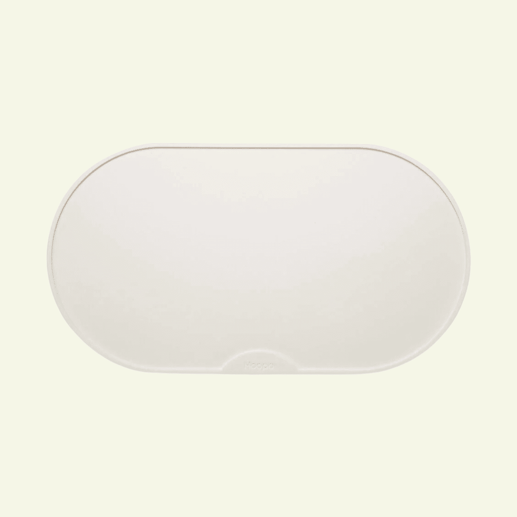 Base | Set de table antidérapant en silicone pour chat - Jean - Poil - Blanc