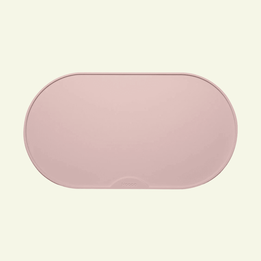 Base | Set de table antidérapant en silicone pour chat - Jean - Poil - Rose