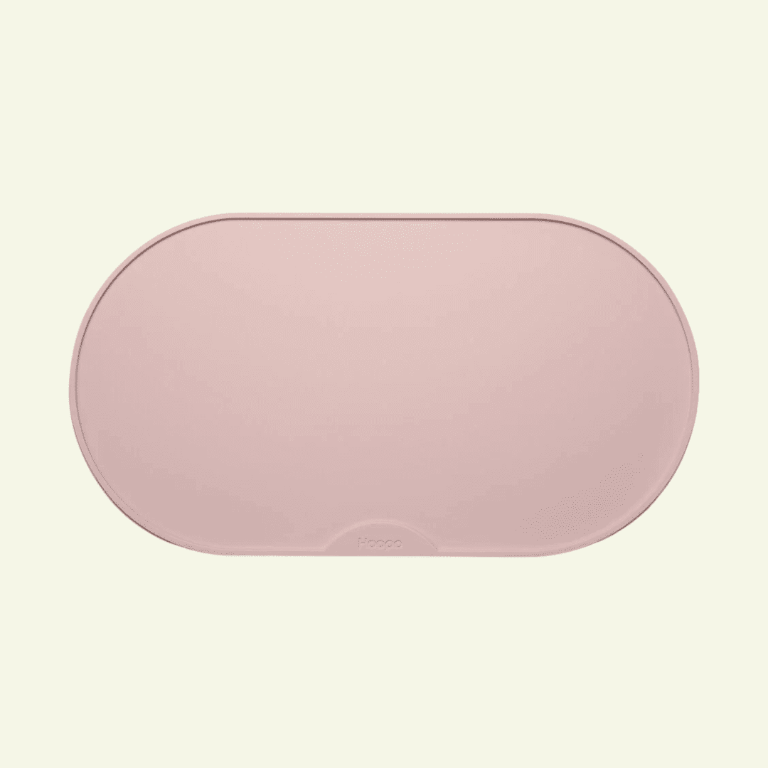 Base | Set de table antidérapant en silicone pour chat - Jean - Poil - Rose