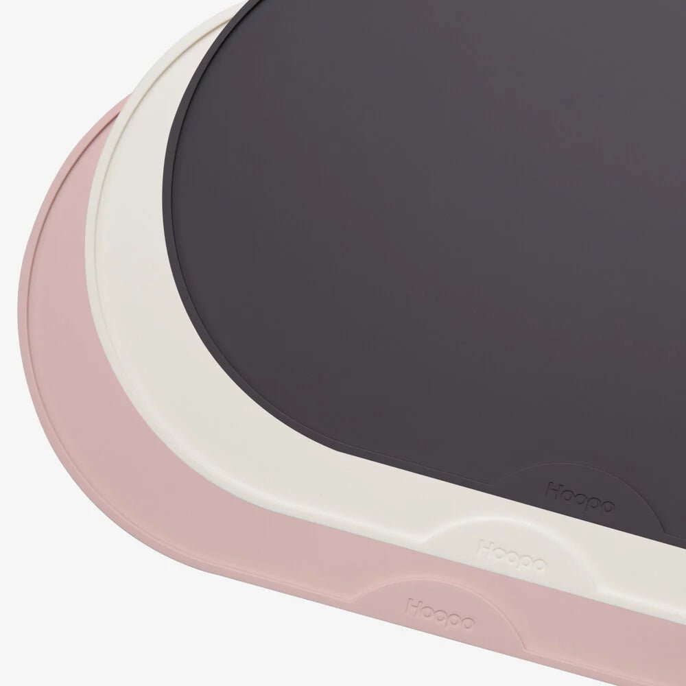 Base | Set de table antidérapant en silicone pour chat - Jean - Poil - Rose