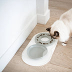 Base | Set de table antidérapant en silicone pour chat - Jean - Poil - Rose