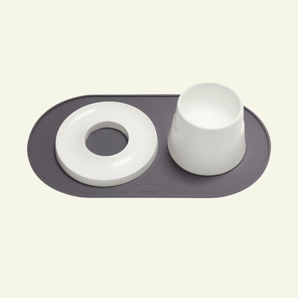 Base | Set de table antidérapant en silicone pour chat - Jean - Poil - Rose