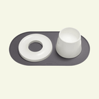 Base | Set de table antidérapant en silicone pour chat - Jean - Poil - Rose