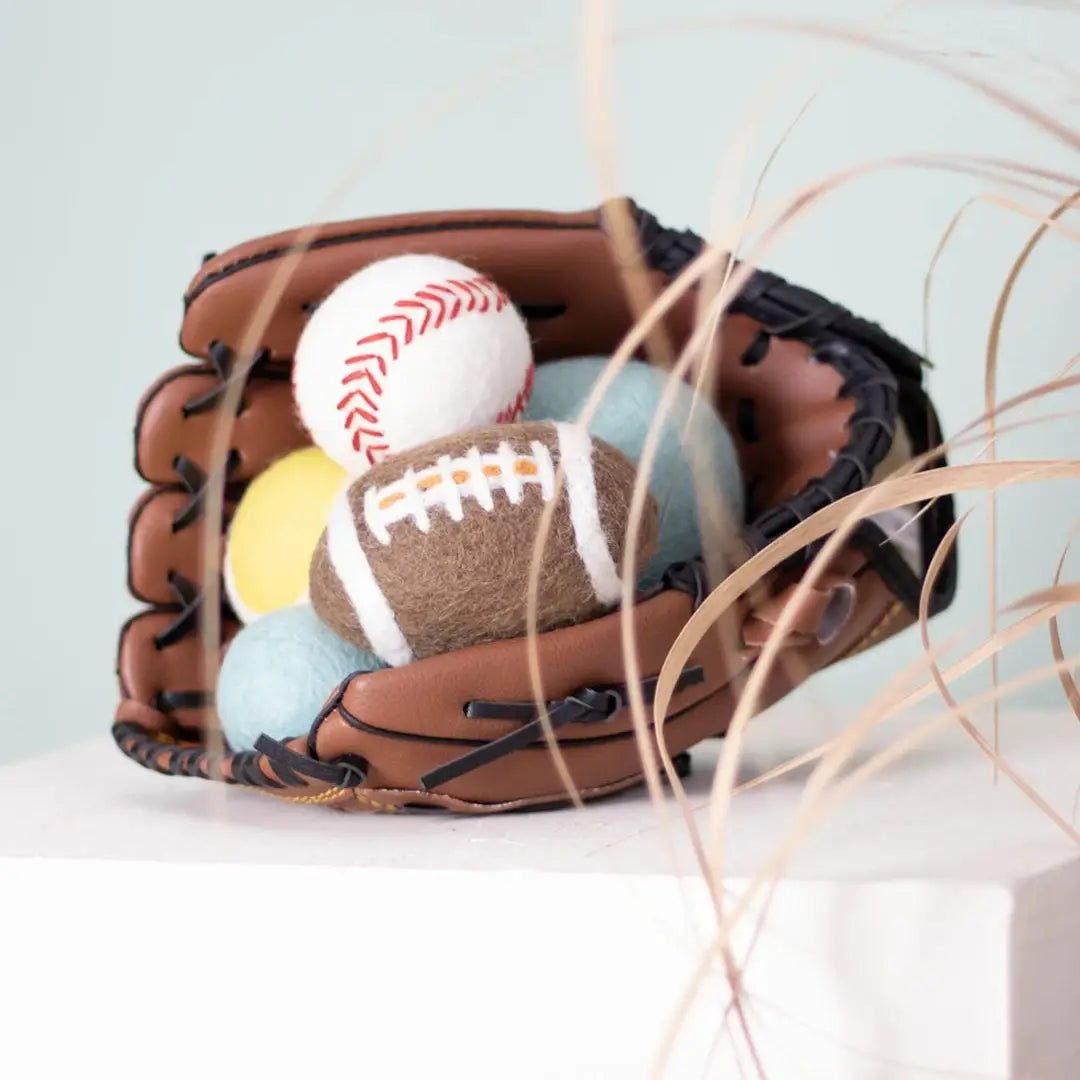 Baseball | Jouet en feutre de laine naturel - Jean - Poil - 