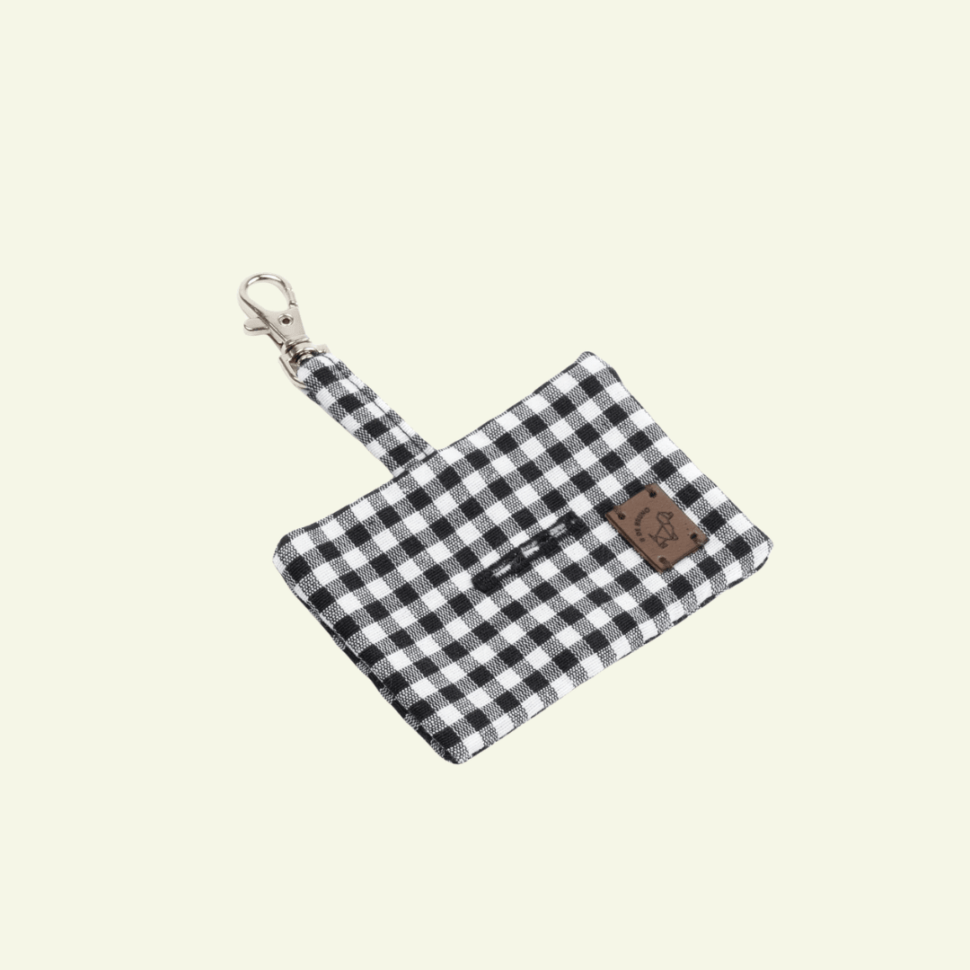 Basic| Distributeur de sacs pour chien vichy - Jean-Poil - Noir