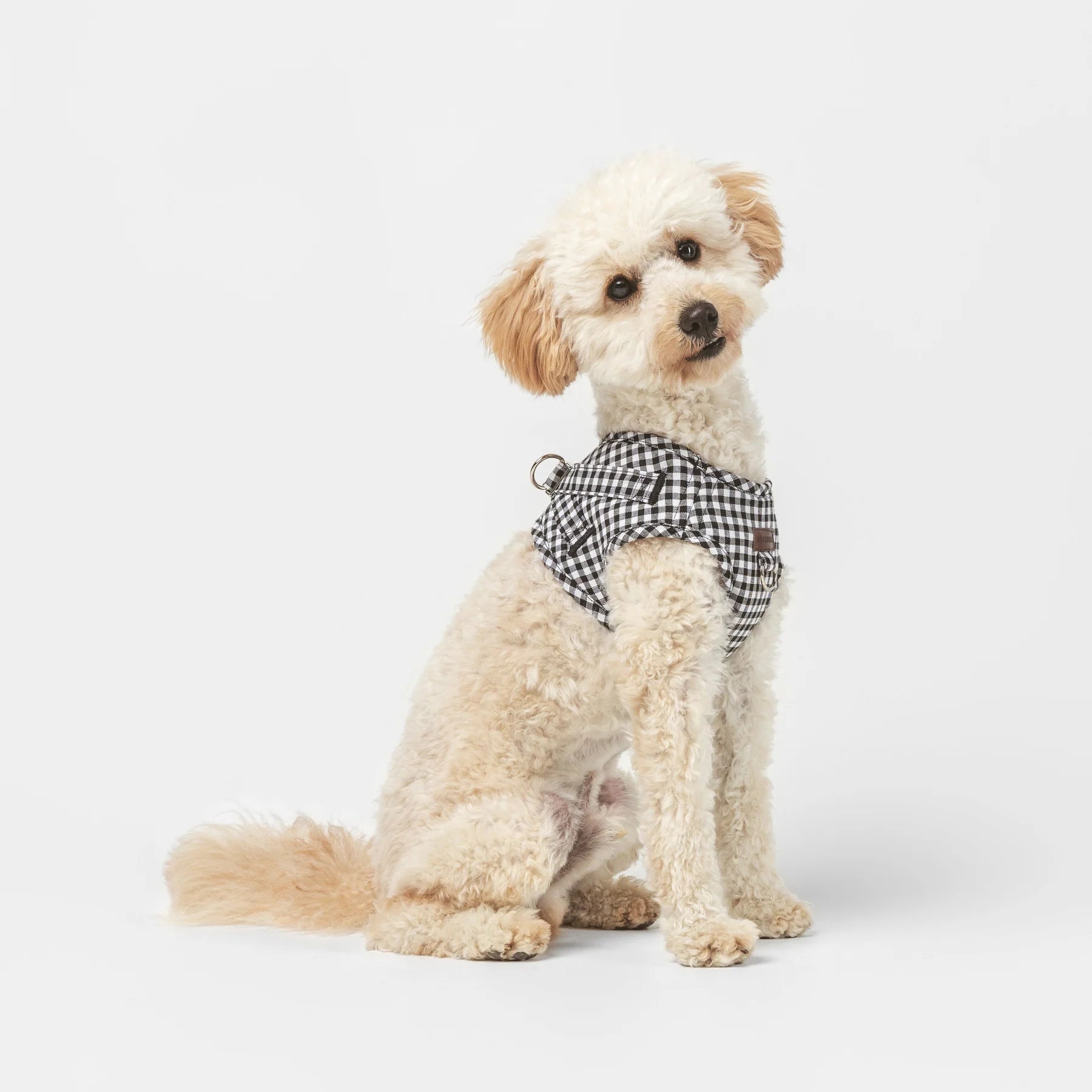 Basic | Harnais wrap pour chien en tissu vichy fait main - Jean-Poil - Rouge