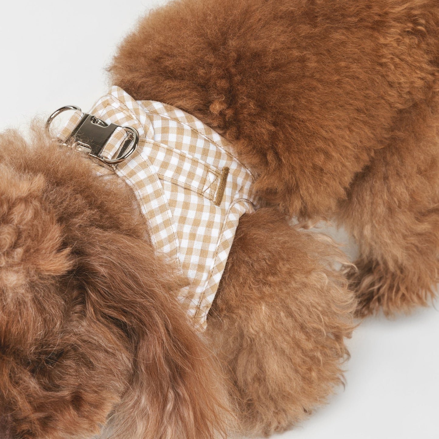 Basic | Harnais wrap pour chien en tissu vichy fait main - Jean-Poil - Rouge