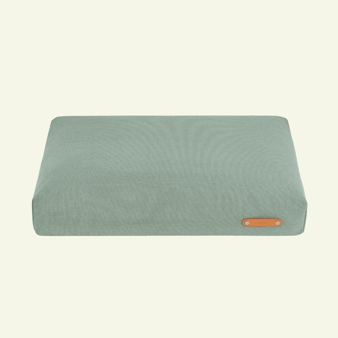 Bosca | Coussin orthopédique pour chien, housse amovible - Jean - Poil - Bleu sarcelle