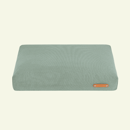 Bosca | Coussin orthopédique pour chien, housse amovible - Jean - Poil - Bleu sarcelle