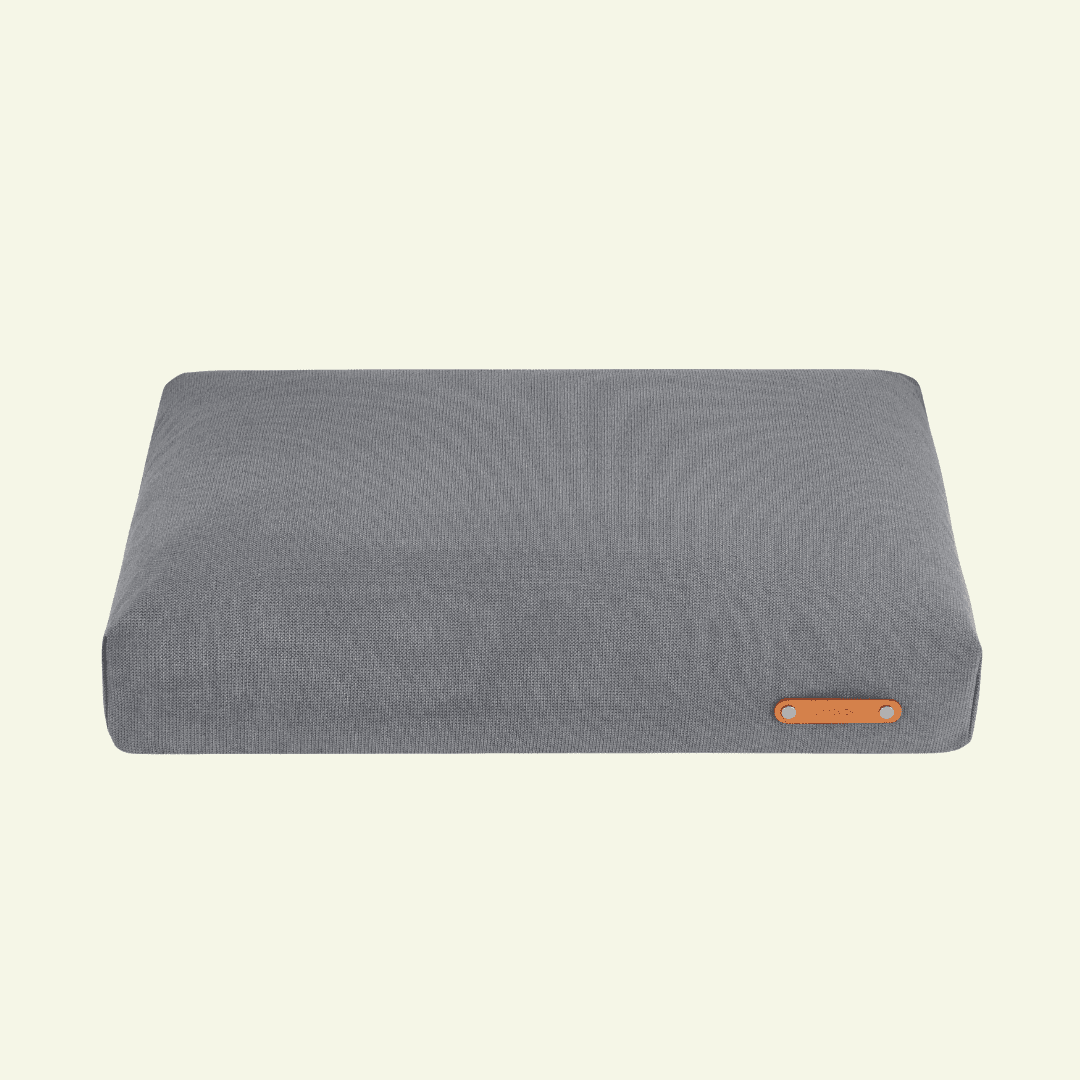Bosca | Coussin orthopédique pour chien, housse amovible - Jean - Poil - Gris foncé