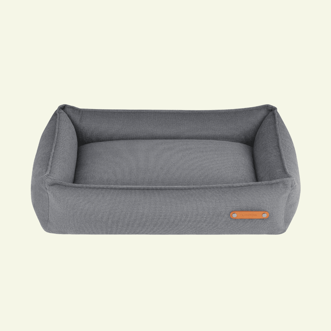Bosca | Panier pour chien bords hauts, housse amovible et mousse respirante - Jean - Poil - Gris foncé