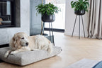 Buklaa | Coussin orthopédique pour chien en bouclette - Jean - Poil - Beige