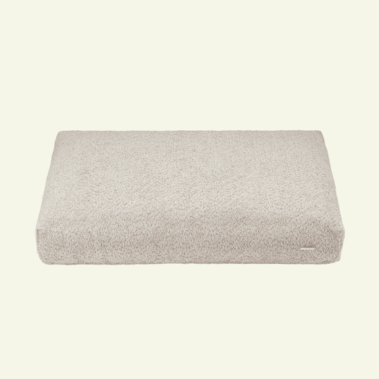 Buklaa | Coussin orthopédique pour chien en bouclette - Jean - Poil - Beige