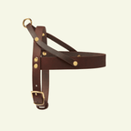 Butter | Harnais ajustable pour chien en cuir & laiton massif (11 coloris) - Jean - Poil - Marron