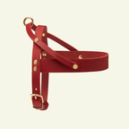 Butter | Harnais ajustable pour chien en cuir & laiton massif (11 coloris) - Jean - Poil - Rouge
