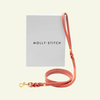 Butter | Laisse de ville pour chien en cuir & laiton massif (11 coloris) - Jean - Poil - Rose corail