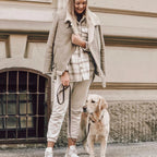 Butter | Laisse de ville pour chien en cuir & laiton massif (11 coloris) - Jean - Poil - Violet foncé
