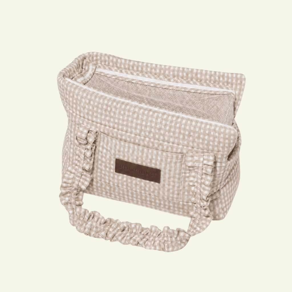 Cabas | Sac de transport pour chien & chat vichy beige, normé transports - Jean-Poil -