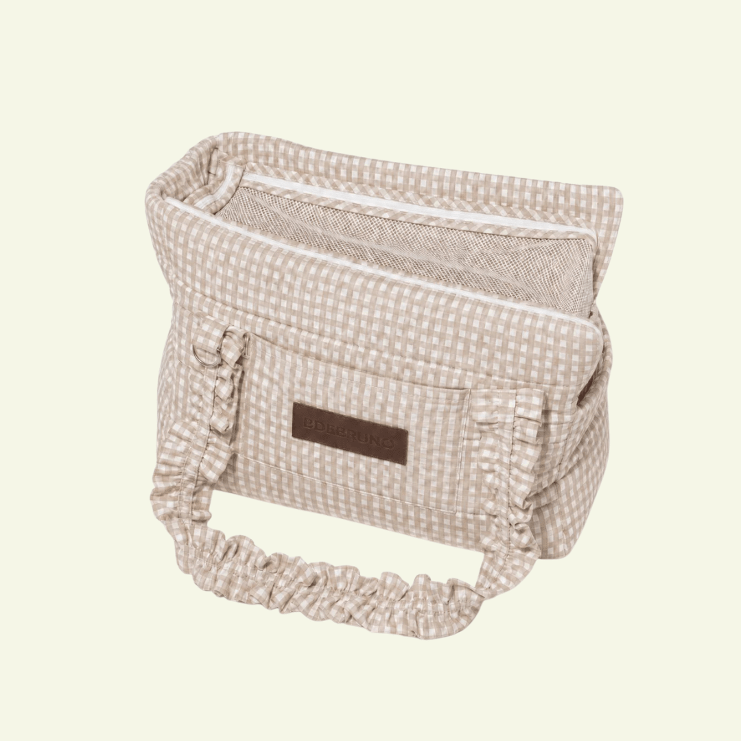 Cabas | Sac de transport pour chien & chat vichy beige, normé transports - Jean-Poil -