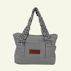 Cabas | Sac de transport pour chien & chat vichy, normé transports - Jean-Poil - Noir
