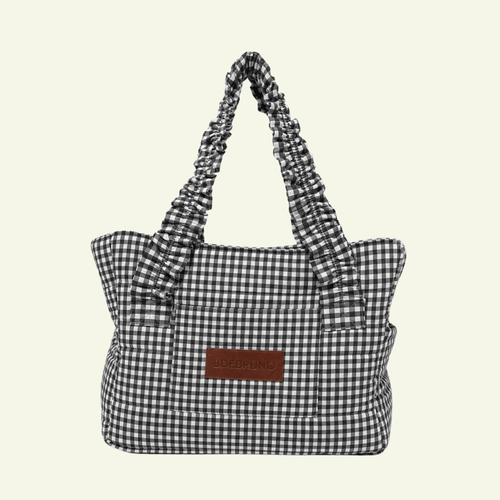 Cabas | Sac de transport pour chien & chat vichy, normé transports - Jean-Poil - Noir
