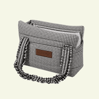 Cabas | Sac de transport pour chien & chat vichy, normé transports - Jean-Poil - Noir