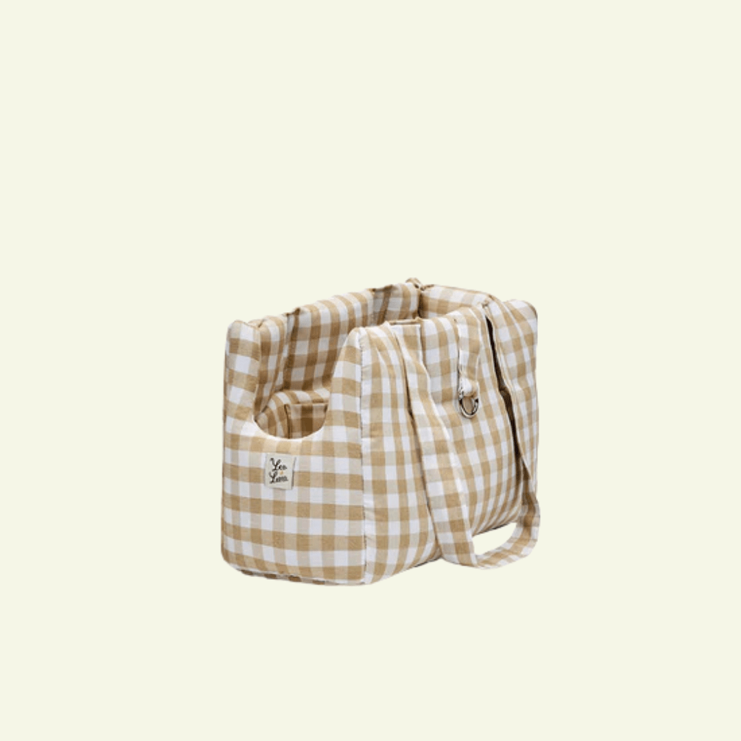 Caro | Sac de transport en coton - fabrication artisanale - Jean - Poil - Beige