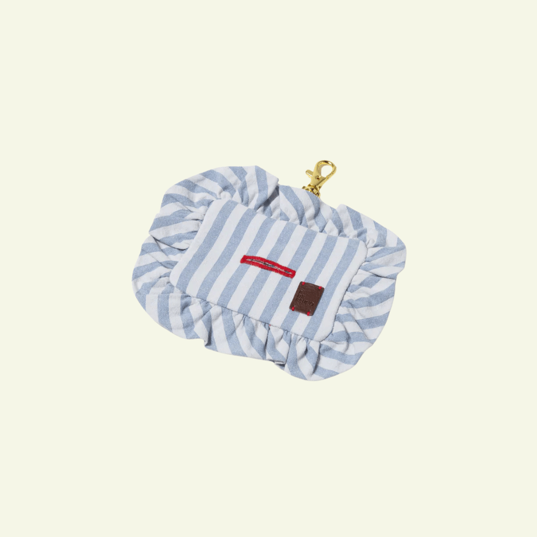 Cascais| Poop bag pour chien rayé bleu et blanc - Jean-Poil -