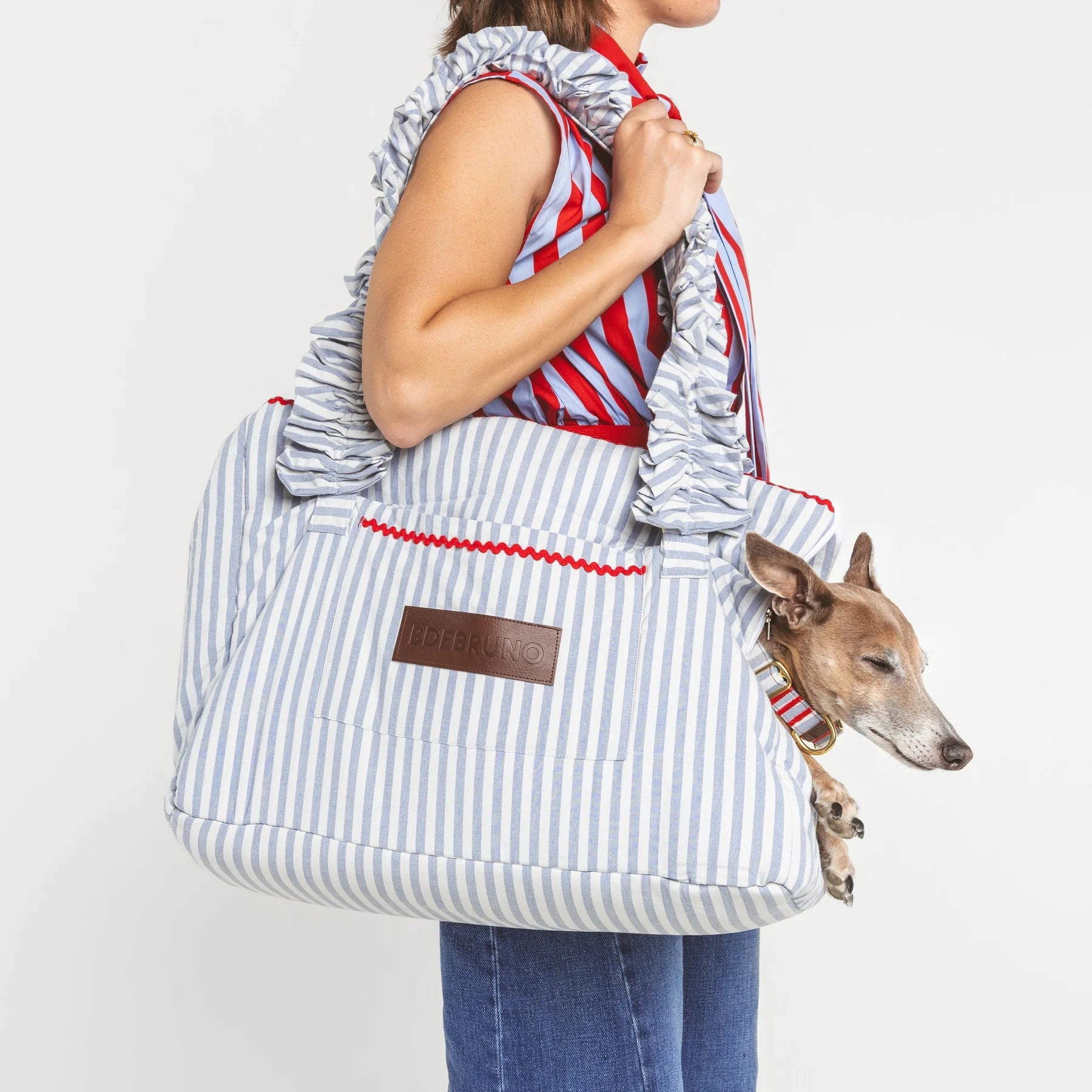 Cascais | Sac de transport pour chien & chat rayé, normé transports - Jean-Poil -