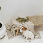 Croco | Jouet pour chien en chutes de cuir et fibres de coco - Jean - Poil - 
