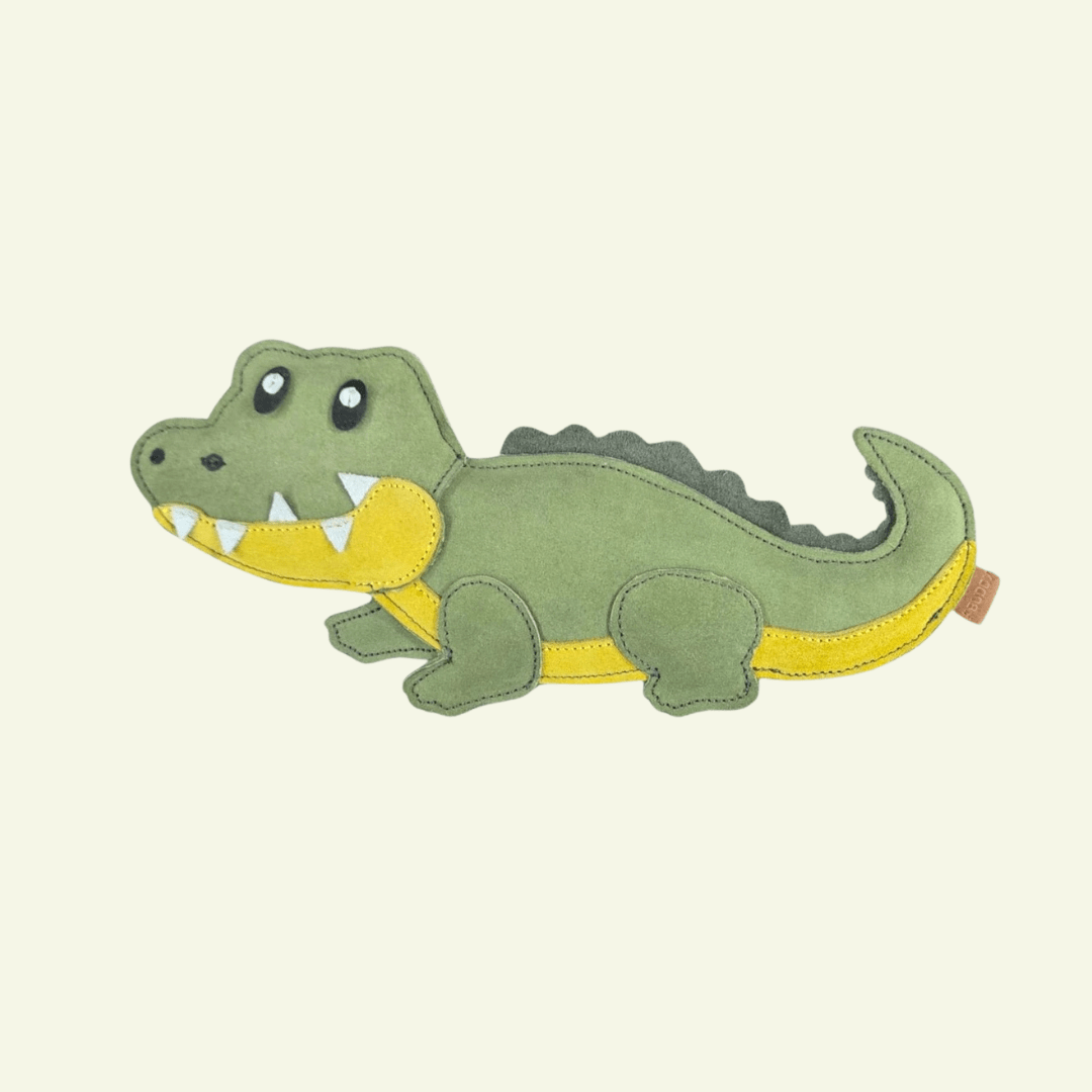 Croco XL | Jouet pour chien en chutes de cuir et fibres de coco - Jean - Poil - 