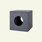 Cubo | Cube de jeu pour chat en feutre design - Jean - Poil - 