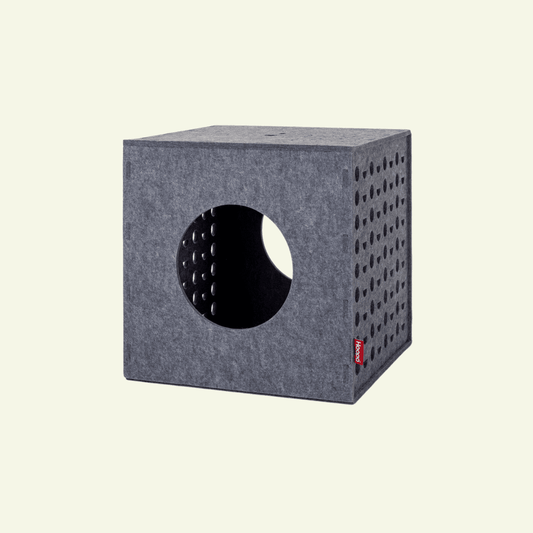 Cubo | Cube de jeu pour chat en feutre design - Jean - Poil - 