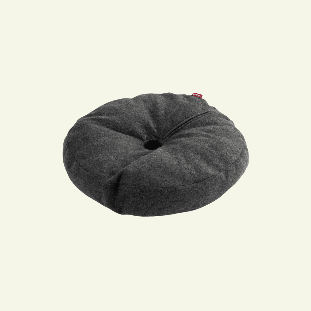 Donut | Lit donut pour chat doux et lavable, plusieurs coloris - Jean - Poil - Gris foncé