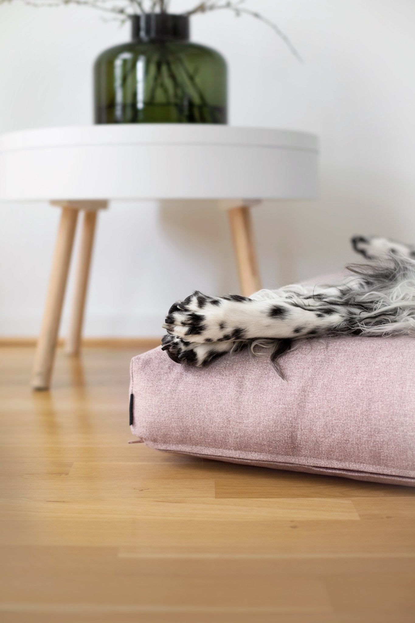 Finno | Coussin design pour chien déhoussable - Jean - Poil - Beige