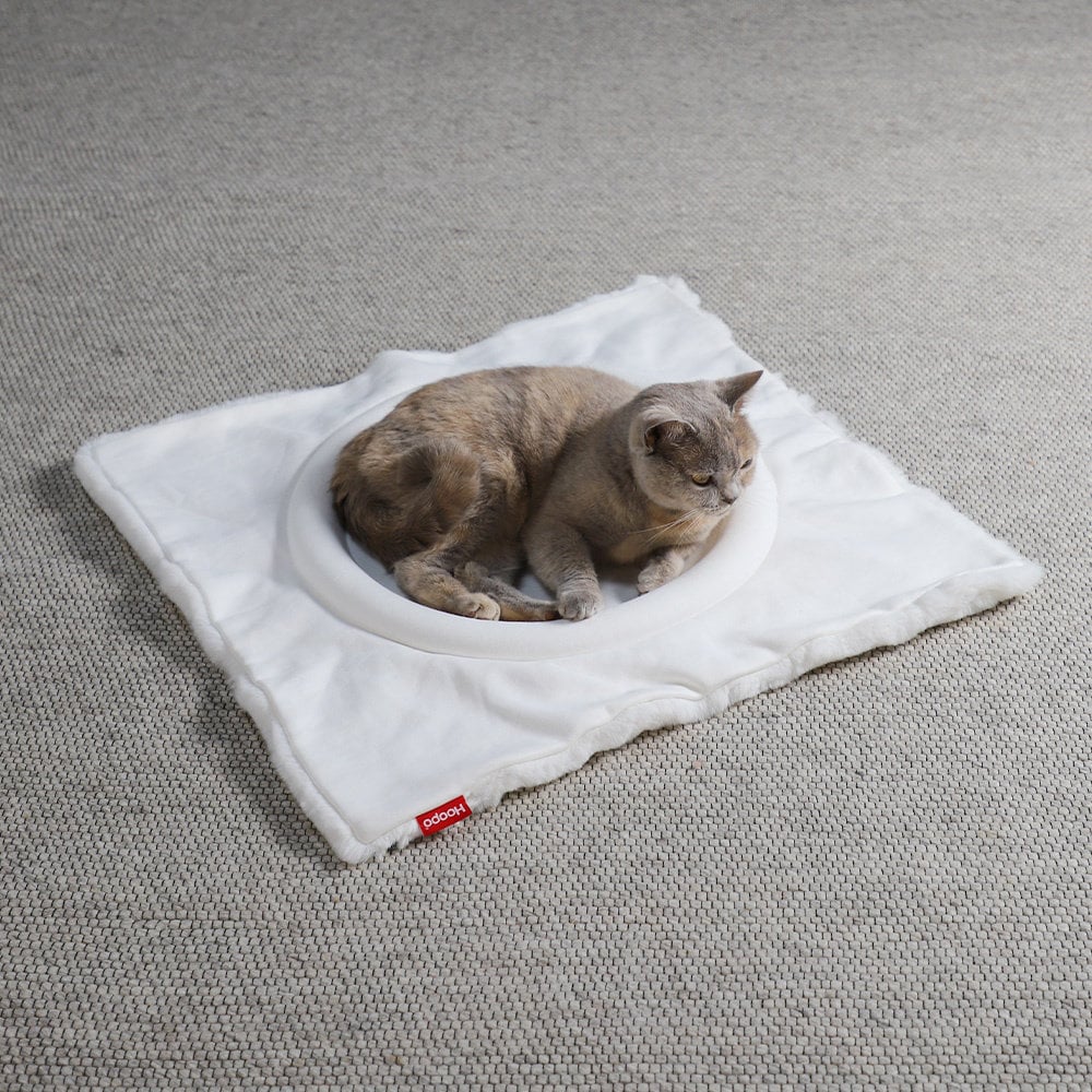 Flip | Lit modulable pour chat réversible - Jean - Poil - Gris clair