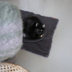 Flip | Lit modulable pour chat réversible - Jean - Poil - Gris clair
