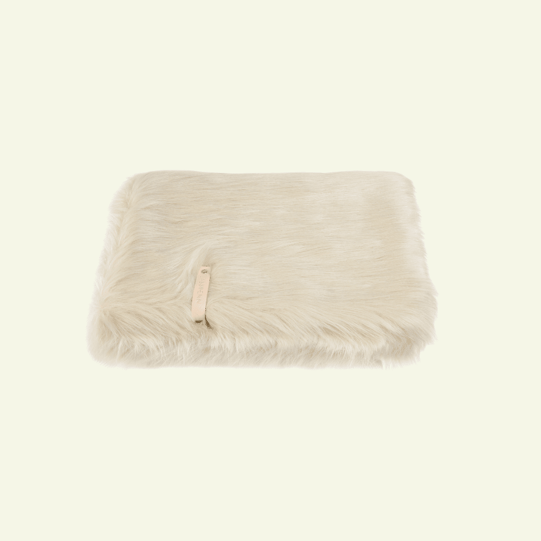 Föra | Couverture blanche, double face douce et chaude pour chat - Jean - Poil - Blanc