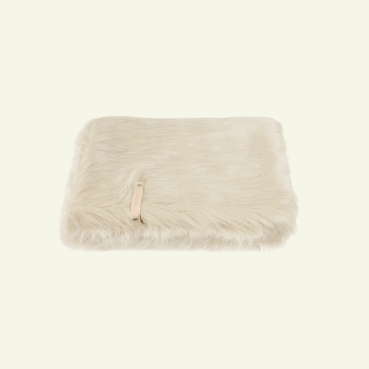 Föra | Couverture blanche, double face douce et chaude pour chat - Jean - Poil - Blanc
